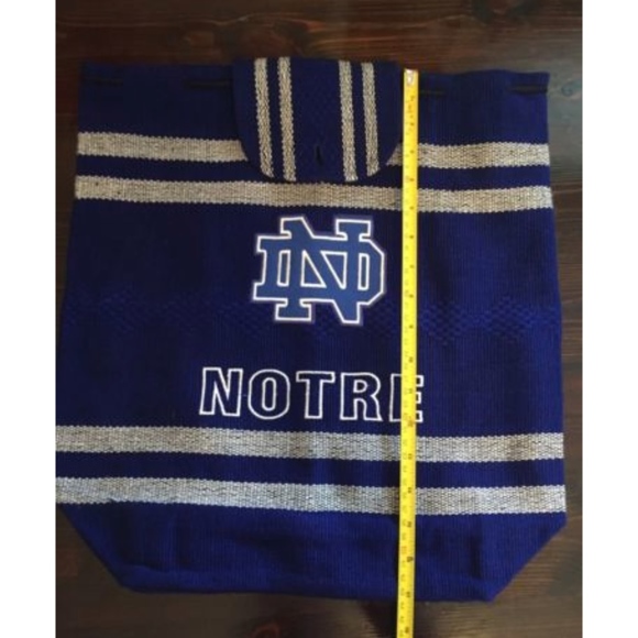 Handmade Notre Dame Blue Baha Drawstring Backpack - Picture 8 of 8
